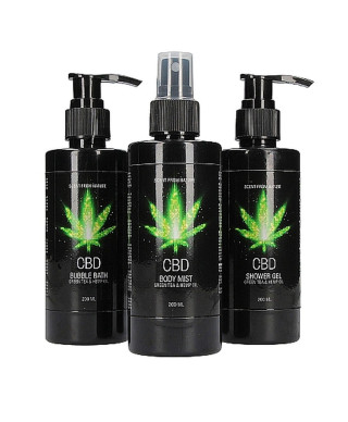 CBD - Bath and Shower - Care set - Green Tea Hemp Oil