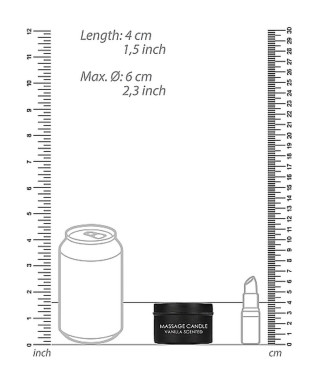 Świeca zapachowa do masażu erotycznego wanilia 100g