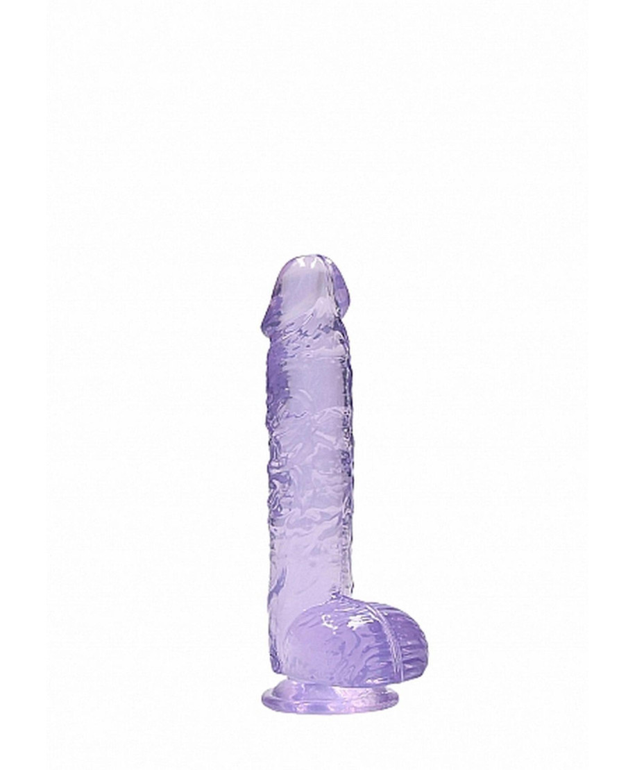 Dildo z przyssawką mały fioletowy penis 17 cm