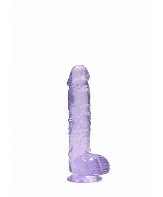 Dildo z przyssawką mały fioletowy penis 17 cm