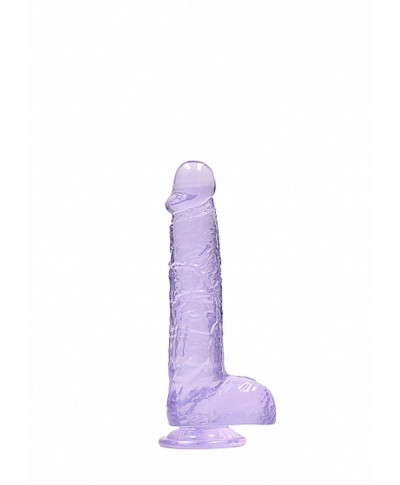 Dildo z przyssawką mały fioletowy penis 17 cm