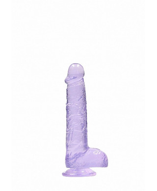 Dildo z przyssawką mały fioletowy penis 17 cm