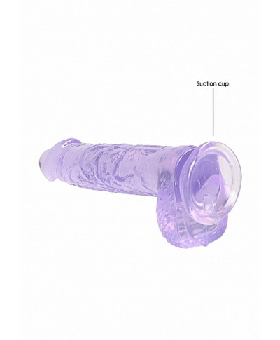 Dildo z przyssawką mały fioletowy penis 17 cm