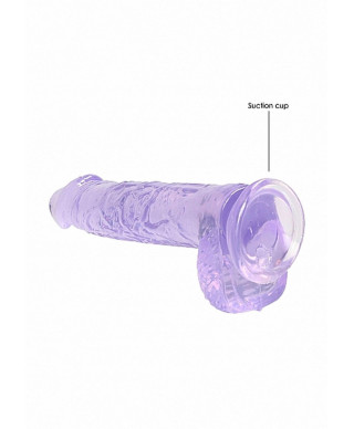 Dildo z przyssawką mały fioletowy penis 17 cm