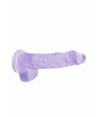 Dildo z przyssawką mały fioletowy penis 17 cm