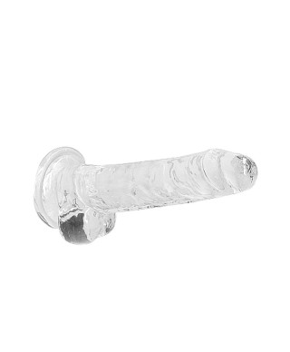 Przezroczyste dildo gumowe z prostym trzonem 19cm