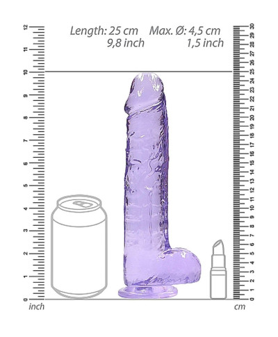 Silikonowe grube dildo z mocną przyssawką 25 cm