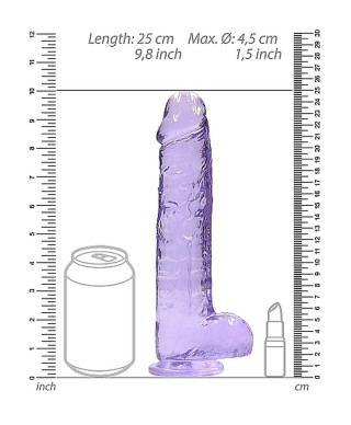 Silikonowe grube dildo z mocną przyssawką 25 cm