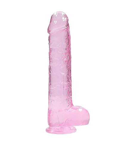 9 23 cm Realistic Dildo With Balls - Pink