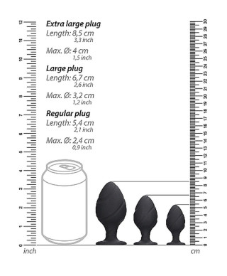 Gładki silikonowy korek analny zatyczka plug 85cm