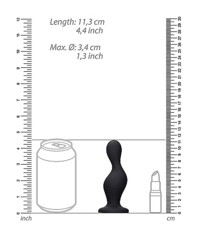 Silikonowy gładki korek analny zatyczka plug 11 cm