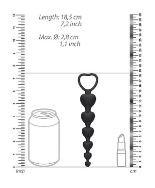 Korek zatyczka analna koraliki z uchwytem 185 cm