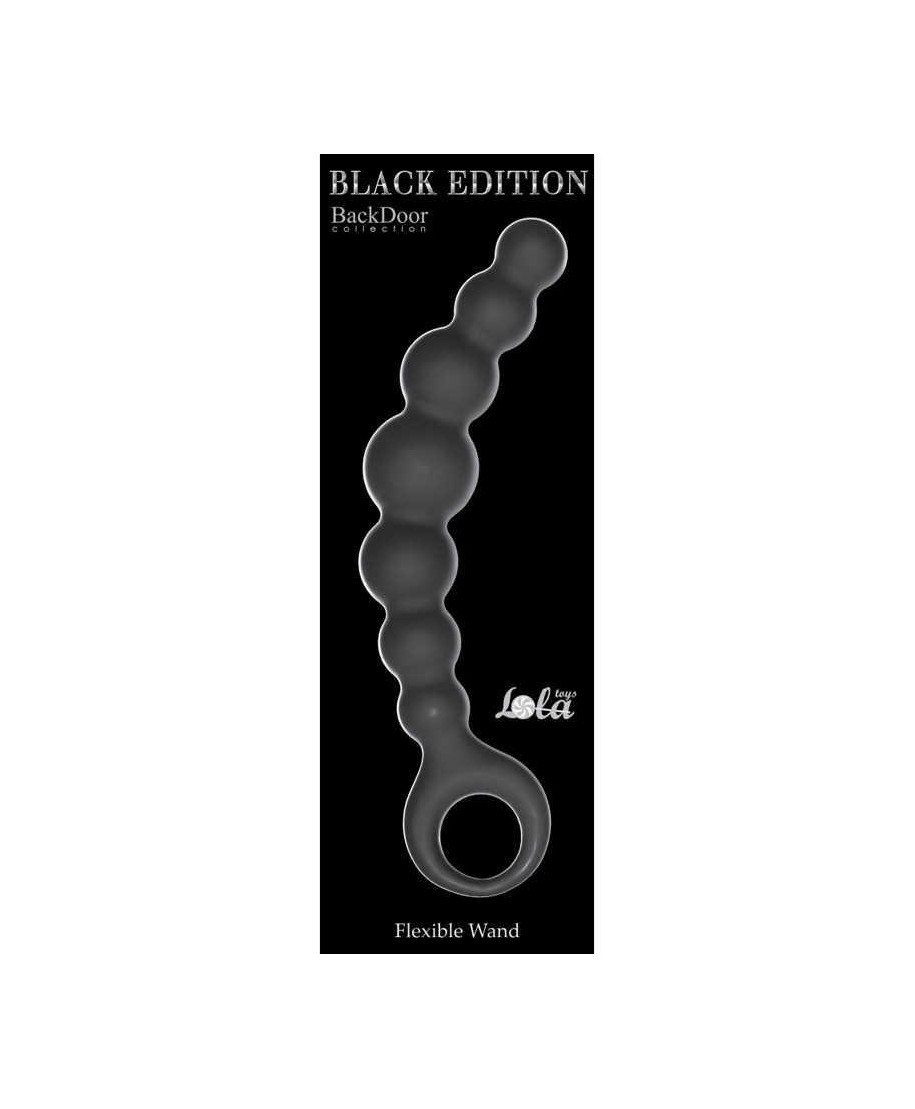 Plug-Anal Beads Flexible Wand Black