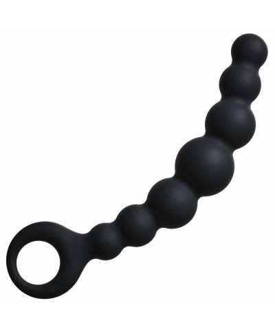 Plug-Anal Beads Flexible Wand Black