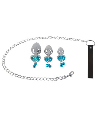 Butt Plug Set with a Leash