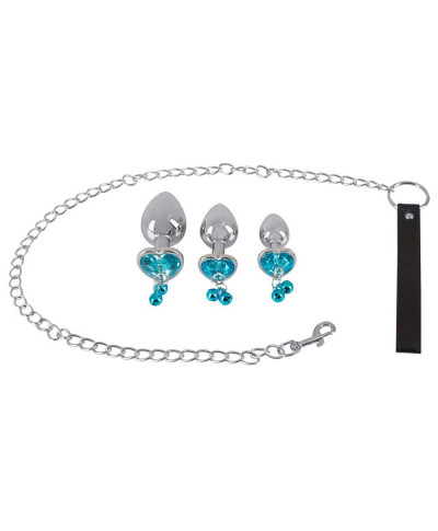 Butt Plug Set with a Leash