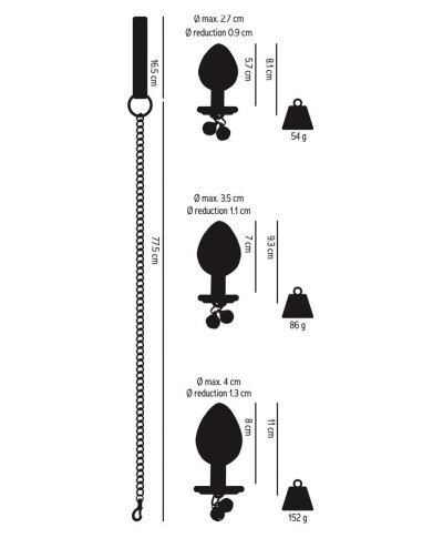 Butt Plug Set with a Leash