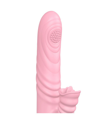 Wibrator posuwisty z sex masażerem 20 trybów 23cm