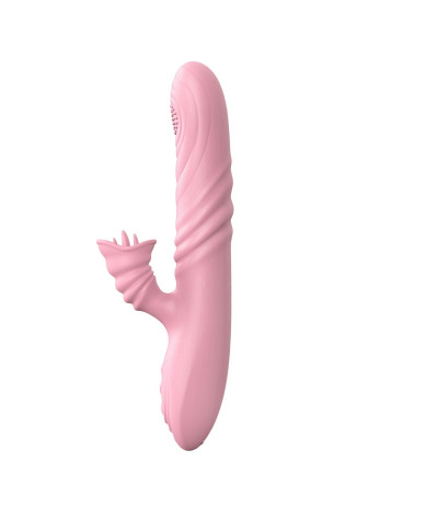 Wibrator posuwisty z sex masażerem 20 trybów 23cm