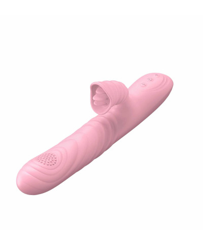 Wibrator posuwisty z sex masażerem 20 trybów 23cm