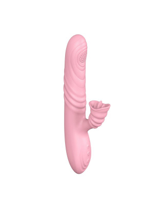 Wibrator posuwisty z sex masażerem 20 trybów 23cm