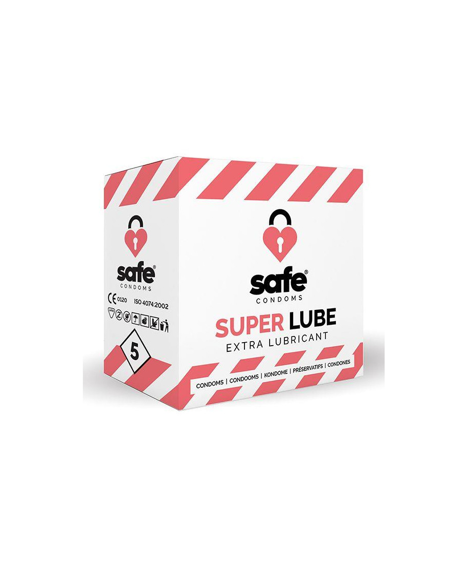 SAFE - Condooms Super Lube Extra Glijmiddel 5 stuks