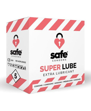 SAFE - Condooms Super Lube Extra Glijmiddel 5 stuks