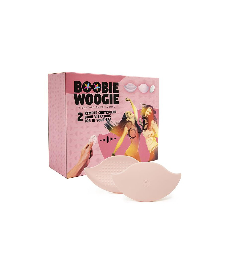 FeelzToys - Boobie Woogie Op afstand bedienbare Boob Vibrators 2 stuks