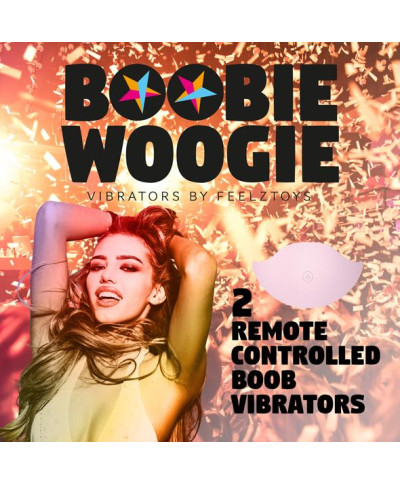 FeelzToys - Boobie Woogie Op afstand bedienbare Boob Vibrators 2 stuks