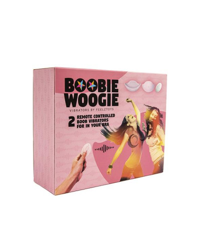 FeelzToys - Boobie Woogie Op afstand bedienbare Boob Vibrators 2 stuks