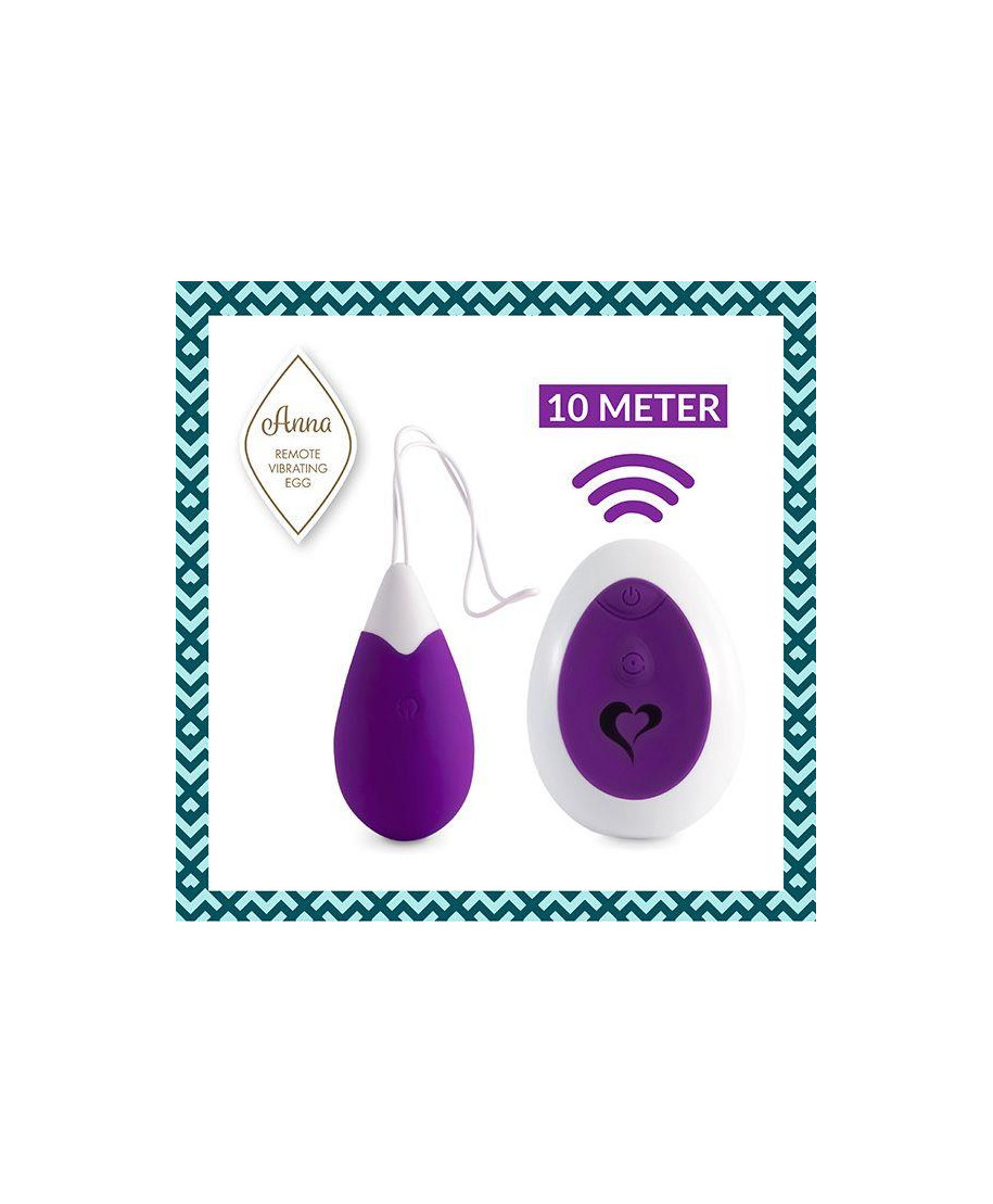 FeelzToys - Anna Vibrating Egg Remote Deep Purple