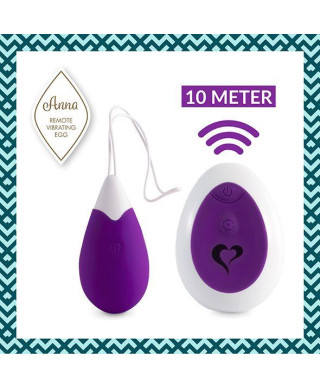 FeelzToys - Anna Vibrating Egg Remote Deep Purple