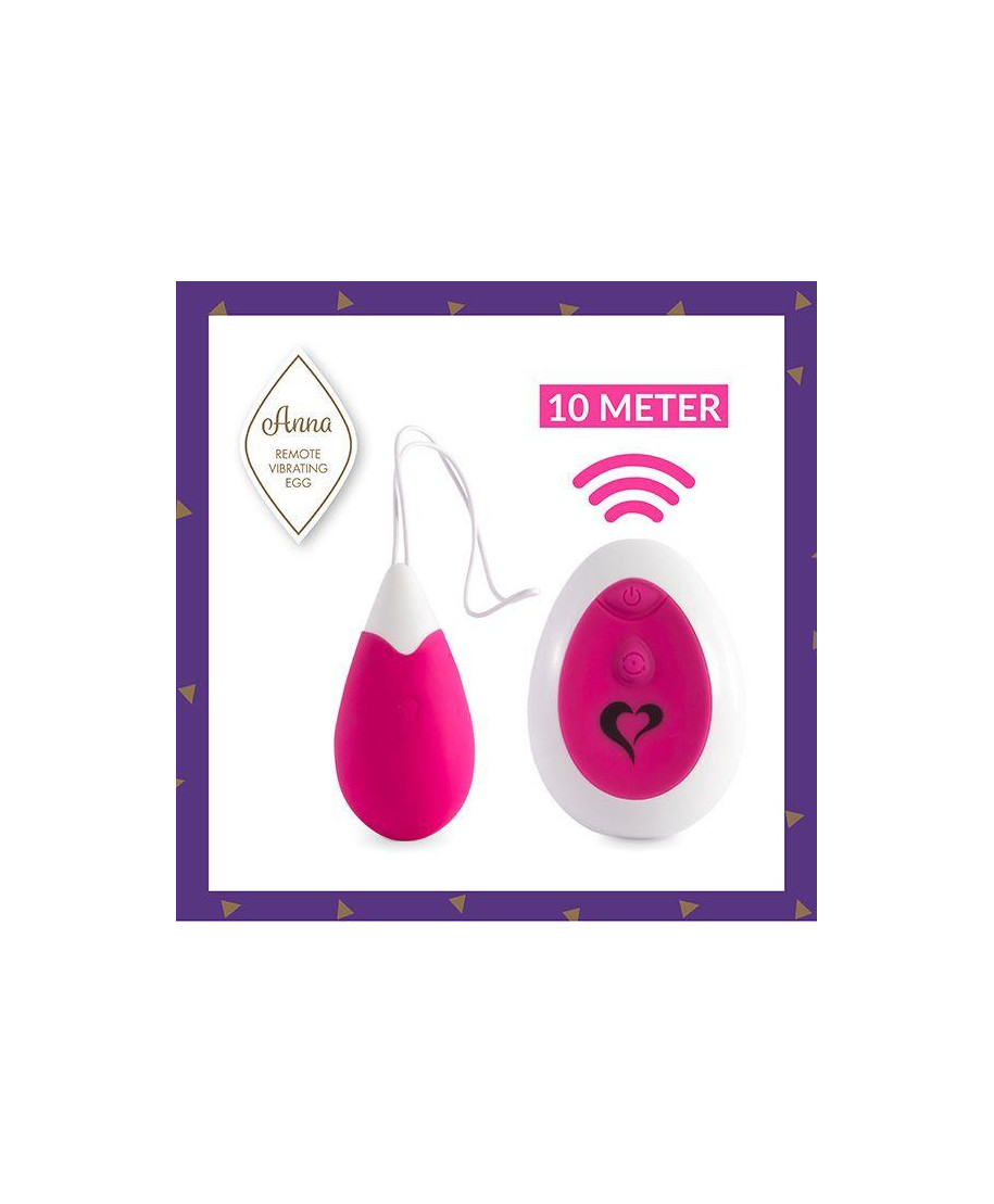 FeelzToys - Anna Vibrating Egg Remote Deep Pink