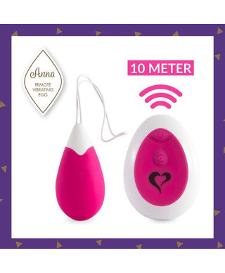 FeelzToys - Anna Vibrating Egg Remote Deep Pink