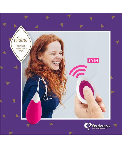 FeelzToys - Anna Vibrating Egg Remote Deep Pink