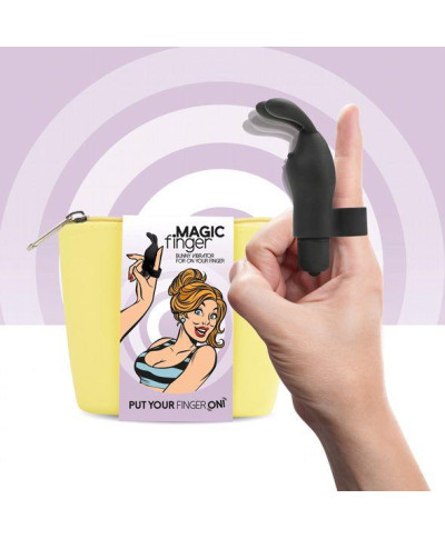 FeelzToys - Magic Finger Vibrator Zwart Czarny