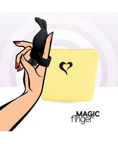 FeelzToys - Magic Finger Vibrator Zwart Czarny