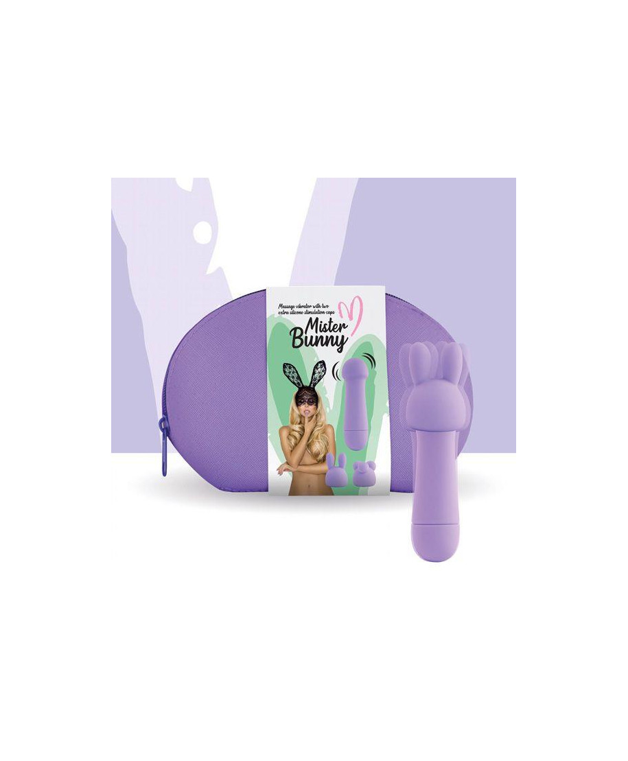 FeelzToys - Mister Bunny Massage Vibrator met 2 Dopjes Paars