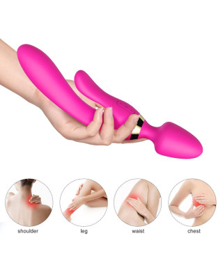 Masażer różdżka wibrator królik 9 trybów 23 cm sex