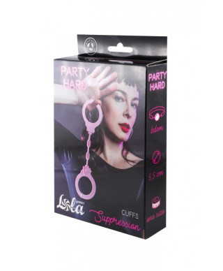 Kajdanki-Silicone Handcuffs Party Hard Suppression Pink