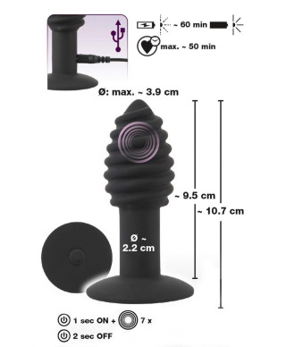 Black Velvets Twist butt plug