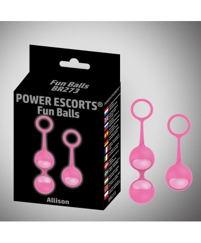 Kulki-Funballs Allison-Duo Kegel Balls Slicone Pink