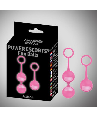 Kulki-Funballs Allison-Duo Kegel Balls Slicone Pink