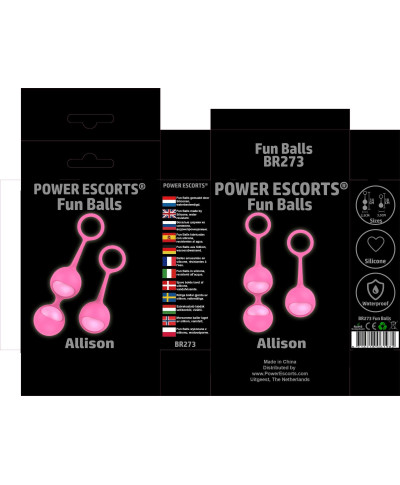 Kulki-Funballs Allison-Duo Kegel Balls Slicone Pink