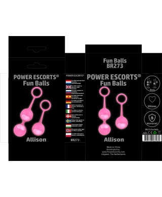 Kulki-Funballs Allison-Duo Kegel Balls Slicone Pink