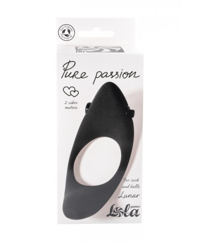 Pierścień-Erection Vibroring Pure Passion Lunar Black