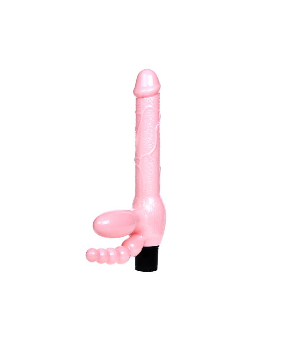 Podwójne dildo z wibracjami stymulacja anusa 25 cm