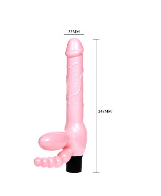 Podwójne dildo z wibracjami stymulacja anusa 25 cm