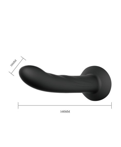 Majtki na szelkach z zakrzywionym dildo 168 cm