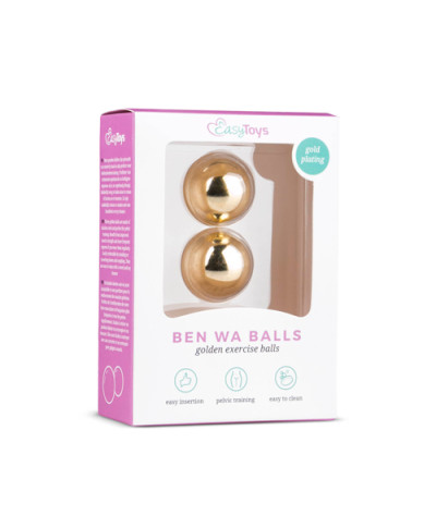 Gold ben wa balls - 25mm